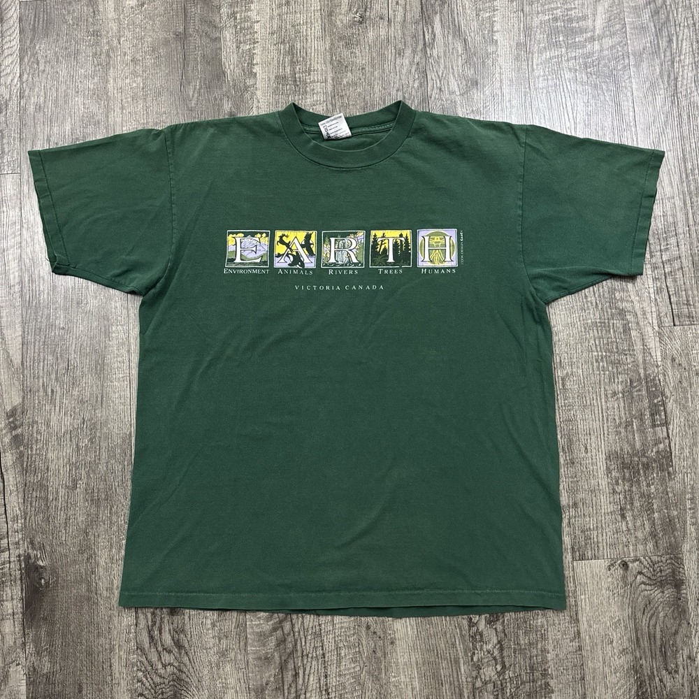 Vintage Earth Victoria Canada Nature T Shirt XL